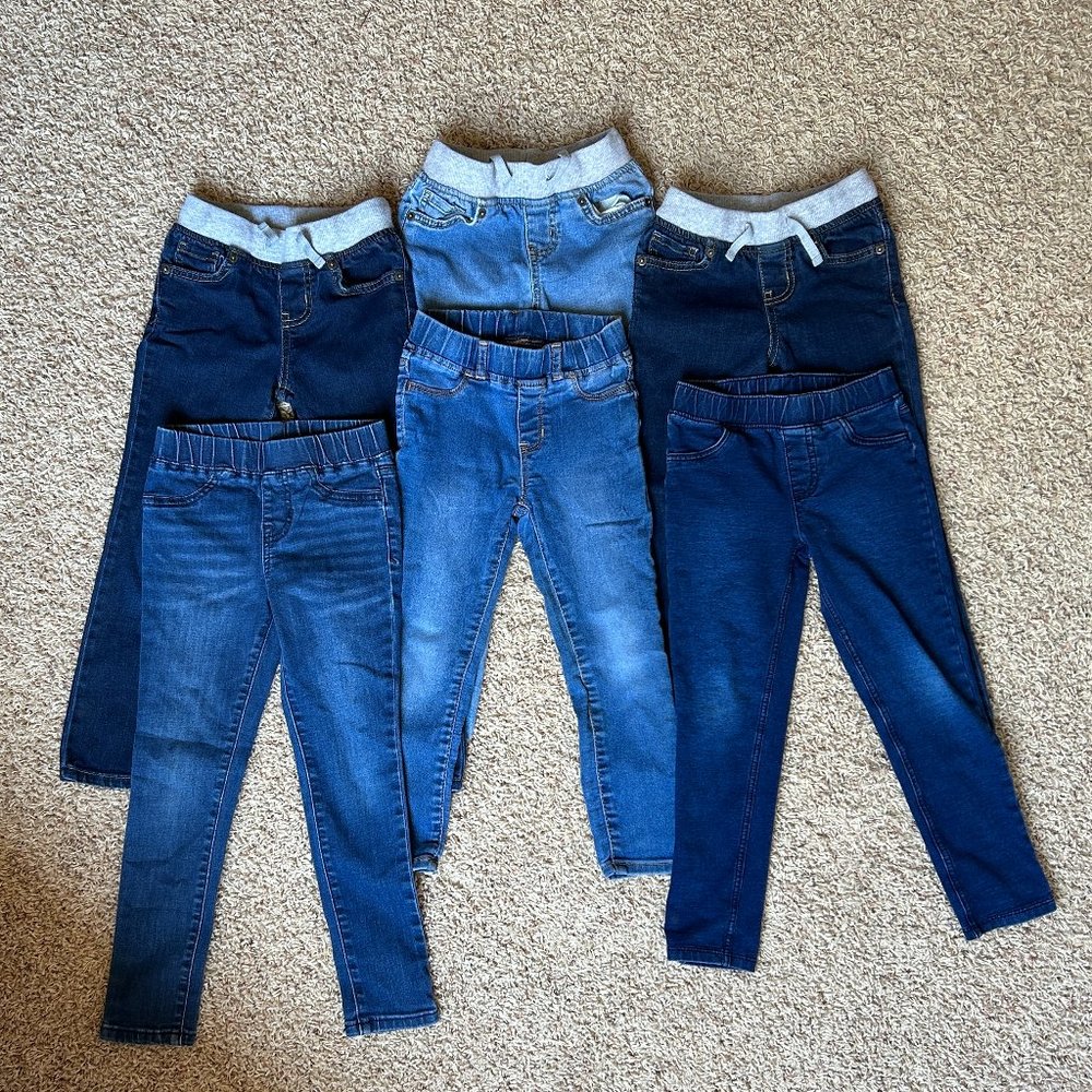 Gap, Cat & Jack, Jumping Beans Girls Skinny Jeans & Jeggings Size 5 (Lot of 6)